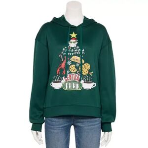Licensed Character Juniors' Friends TV Show Central Perk Christmas Hoodie, Women's, Size: XS, Green