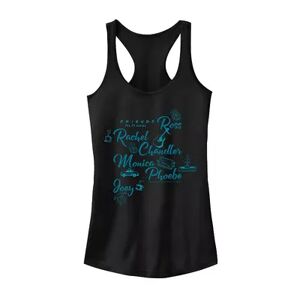 Licensed Character Juniors' Friends Name Stack And Symbols Tank Top, Girl's, Size: Small, Black