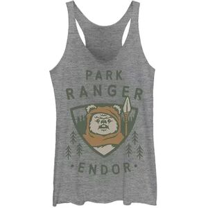 Licensed Character Juniors' Star Wars Ewok Park Ranger Endor Tank Top, Girl's, Size: Large, Grey