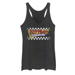 Licensed Character Juniors' Fast Times At Ridgemont High Faded Checker Logo Graphic Tank, Girl's, Size: Medium, Oxford