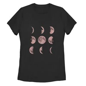 Unbranded Juniors' Moon Phase 4 Galactic Graphic Tee, Girl's, Size: Small, Black
