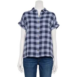 Sonoma Goods For Life Women's Sonoma Goods For Life Button-Front Shirt, Size: XS, Blue