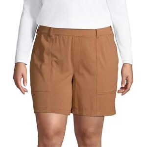 Plus Size Lands' End Starfish Utility Shorts, Women's, Size: 1XL, Brown