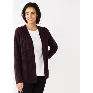 Croft & Barrow Women's Croft & Barrow Extra Cozy Cable Cardigan, Size: Large, Red