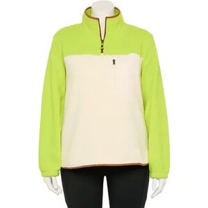 Tek Gear Women's Tek Gear 1/4-Zip Sherpa Top, Size: 3XL, Lt Yellow