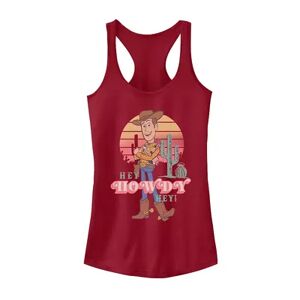 Sun Juniors' Fifth Sun Disney Pixar Toy Story 4 Hey Howdy Woody Sunset Tank, Girl's, Size: Medium, Red