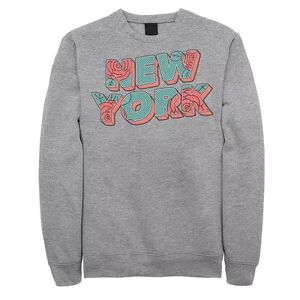 Unbranded Juniors' New York Retro Rose Graphic Fleece Sweatshirt, Girl's, Size: XXL, Grey