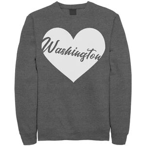 Unbranded Juniors' Washington Heart Graphic Sweatshirt, Girl's, Size: XL, Grey