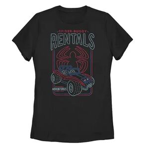 Licensed Character Juniors' Marvel Spider-Man Retro Spider-Buggy Rentals Tee, Girl's, Size: Large, Black