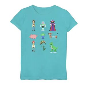 Licensed Character Girls 7-16 Disney / Pixar Toy Story 8-Bit Characters Graphic Tee, Girl's, Size: Large, Blue