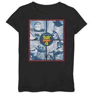 Licensed Character Girls 7-16 Disney / Pixar Toy Story 4 Panel Graphic Tee, Girl's, Size: Large, Black