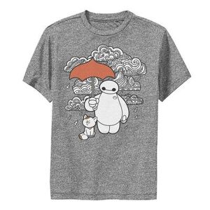 Disney s Big Hero 6 Boys 8-20 Baymax Patterned Rain Clouds Portrait Graphic Tee, Boy's, Size: XL, Grey