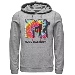 Licensed Character Boys 8-20 MTV Classic Tie Dye Drip Logo Pullover Hoodie, Men's, Size: XL, Grey