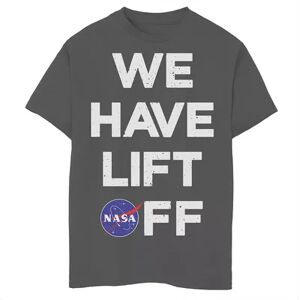 Licensed Character Boys 8-20 NASA We Have Lift Off Text Stack Logo Graphic Tee, Boy's, Size: XL, Black