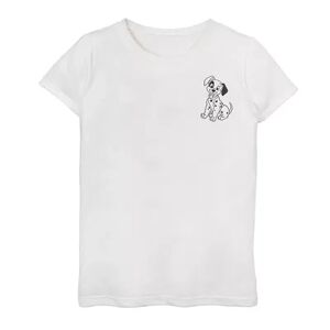 Disney s 101 Dalmatians Girls 7-16 Patch Left Chest Graphic Tee, Girl's, Size: XL, White