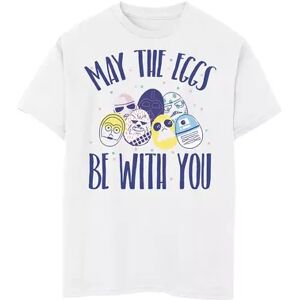 Star Wars Boys 8-20 Star Wars Easter May The Eggs Be With You Text Graphic Tee, Boy's, Size: Medium, White