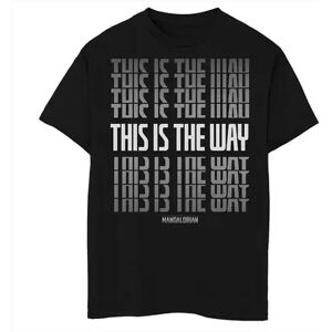 Boys 8-20 Star Wars The Mandalorian This Is The Way Text Stack Graphic Tee, Boy's, Size: XL, Black