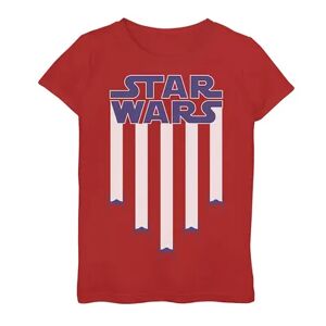 Girls 7-16 Star Wars Fighter Jets Star Bangled Banner July 4th Graphic Tee, Girl's, Size: XL, Red