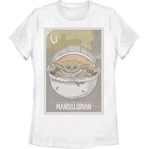 Disney Juniors' Star Wars The Mandalorian The Child aka Baby Yoda Poster Graphic Tee, Girl's, Size: Medium, White