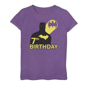 Licensed Character Girls 4-16 Batman 7th Birthday Tee, Girl's, Size: XL, Purple