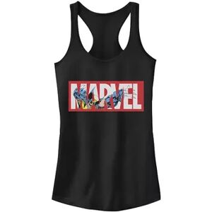 Licensed Character Juniors' Marvel X-Men Wolverine Logo Fill Graphic Tank, Girl's, Size: Large, Black