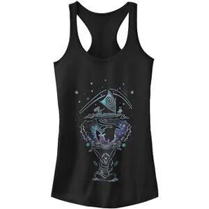 Licensed Character Juniors' Disney Moana Dream Galaxy Maui Outline Tank, Girl's, Size: Large, Black