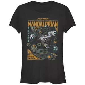 Licensed Character Juniors' Star Wars Mandalorian Razor Line Graphic Tee, Girl's, Size: Medium, Black