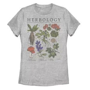 Licensed Character Juniors' Harry Potter Herbology Plants Graphic Tee, Girl's, Size: Medium, Grey