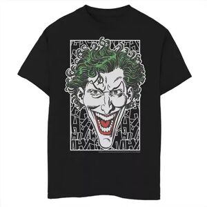 Licensed Character Boys 8-20 Batman Joker Laughing HA HA HA Collage Graphic Tee, Boy's, Size: Large, Black