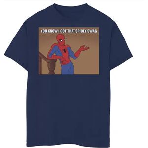 Marvel Boys 8-20 Marvel Spider-Man You Know I Got That Spidey Swag Vintage Graphic Tee, Boy's, Size: Large, Blue