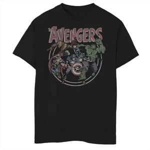 Marvel Boys 8-20 Marvel Avengers Vintage Portrait Graphic Tee, Boy's, Size: Medium, Black