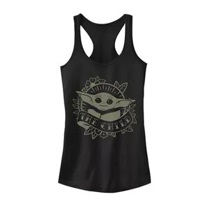Licensed Character Juniors' Star Wars The Mandalorian The Child Traditional Portrait Tank, Girl's, Size: XS, Black