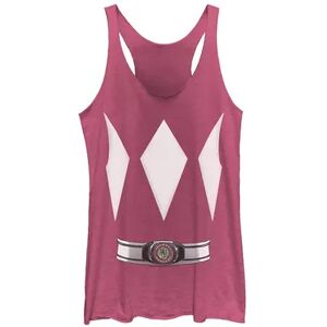 Licensed Character Juniors Power Rangers Pink Ranger Costume Tank, Girl's, Size: Large, Pink Ovrfl