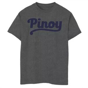 Licensed Character Boys 8-20 Pinoy Text Graphic Tee, Boy's, Size: Medium, Grey