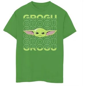 Boys 8-20 Star Wars The Mandalorian Grogu Word Stack Graphic Tee, Boy's, Size: Large, Green