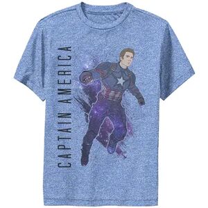 Boys 8-20 Marvel Avengers Endgame Captain America Galaxy Painted Performance Graphic Tee, Boy's, Size: Large, Med Blue