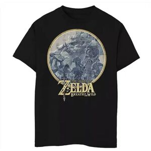 Licensed Character Boys 8-20 Nintendo The Legend Of Zelda Breath Of The Wild Rock Badge Tee, Boy's, Size: Medium, Black