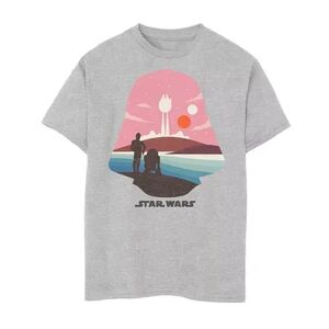 Licensed Character Boys 8-20 Star Wars Droid Darth Vader Head Silhouette Tee, Boy's, Size: XS, Grey