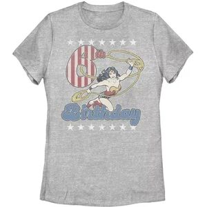 Licensed Character Juniors' DC Comics Wonder Woman With Lasso 6th Birthday Tee, Girl's, Size: Medium, Grey