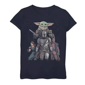 Licensed Character Girls 7-16 Star Wars Manalorian Movie Poster Tee, Girl's, Size: XL, Blue