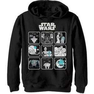 Licensed Character Boys 8-20 Star Wars: A New Hope Story Panels Hoodie, Boy's, Size: XL, Black