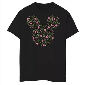 Disney s Mickey Mouse & Friends Boys 8-20 Mickey Floral Egg Fill Graphic Tee, Boy's, Size: Small, Black