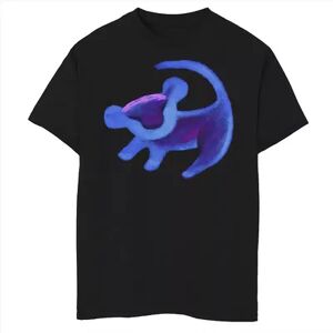 Disney Boys 8-20 Disney Lion King Simba Cave Painting Blue Hue Graphic Tee, Boy's, Size: XS, Black