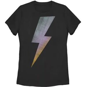 Licensed Character Juniors' Trendy Bold Lightning Bolt Tee, Girl's, Size: Medium, Black