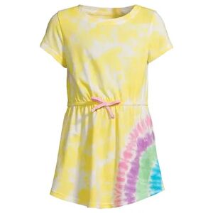 7-16 Girls Lands' End Gathered Waist Tunic Top, Girl's, Size: Large, Rainbow Tie Dye