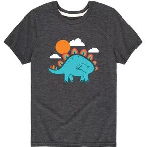 Licensed Character Boys 8-20 Rainbow Stegosaurus Dinosaur Graphic Tee, Boy's, Size: XL, Dark Grey