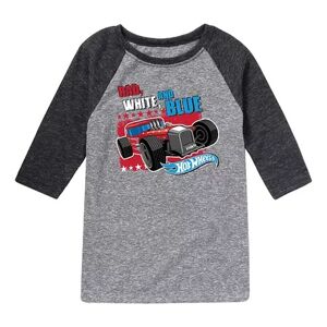 Licensed Character Boys 8-20 Hot Wheels Rad, White, & Blue Raglan Graphic Tee, Boy's, Size: Small, Grey
