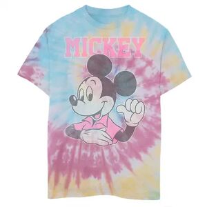 Boys 8-20 Disney Mickey Mouse Wears Pink Pointing To Self Tie Dye Graphic Tee, Boy's, Size: Medium, Blue