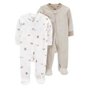 Baby Carter's 2-Pack Zip-Up Sleep & Plays, Infant Boy's, Size: Newborn, Assorted