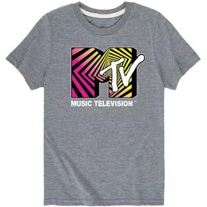 Licensed Character Boys 8-20 MTV Classic Logo Optical Graphic Tee, Boy's, Size: XL, Med Grey